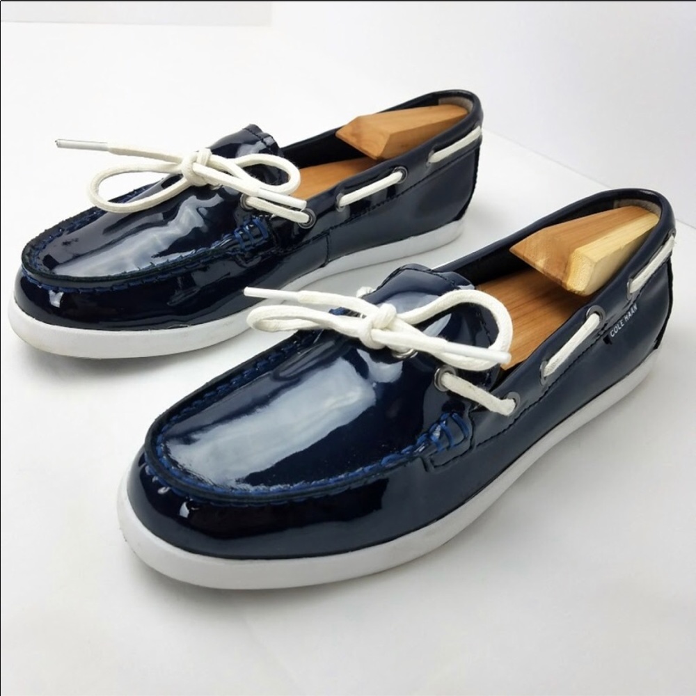 Cole Haan, Nantucket Patent, Leather Navy Blue